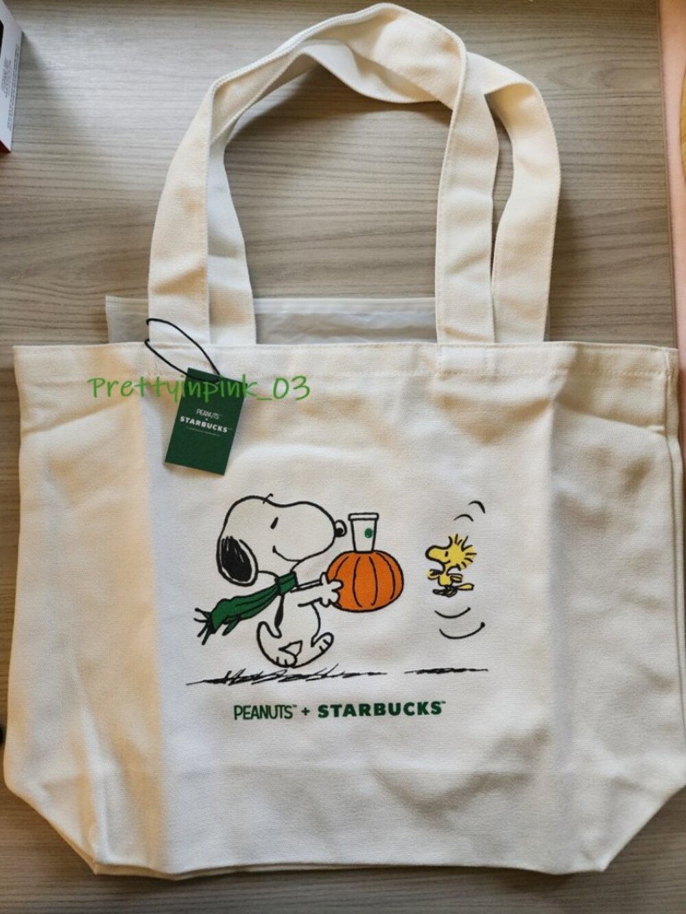 💚 Starbucks x Peanuts Snoopy Canvas Tote 2026 NEW Online Exclusive 🧡